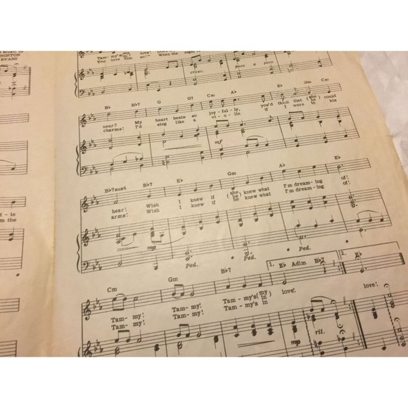 Tammy by Debbie Reynolds from Tammy and the Bachelor Vintage Sheet Music - Picture 8 of 9